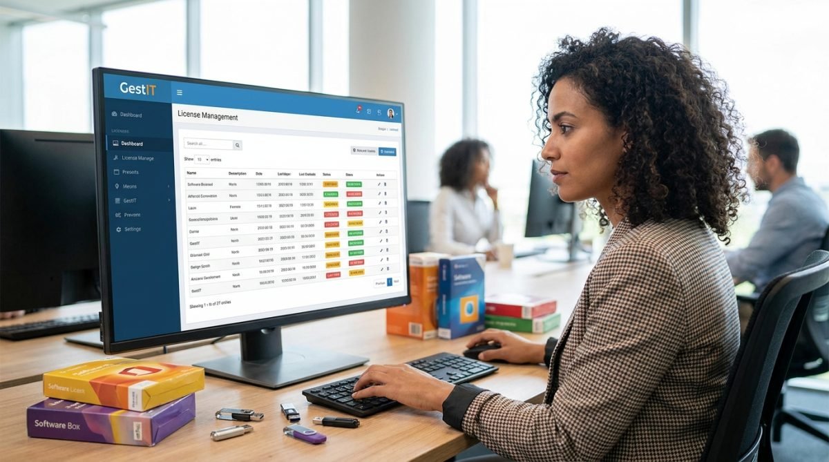 Responsable consultant le tableau des licences logicielles dans UseGestIT