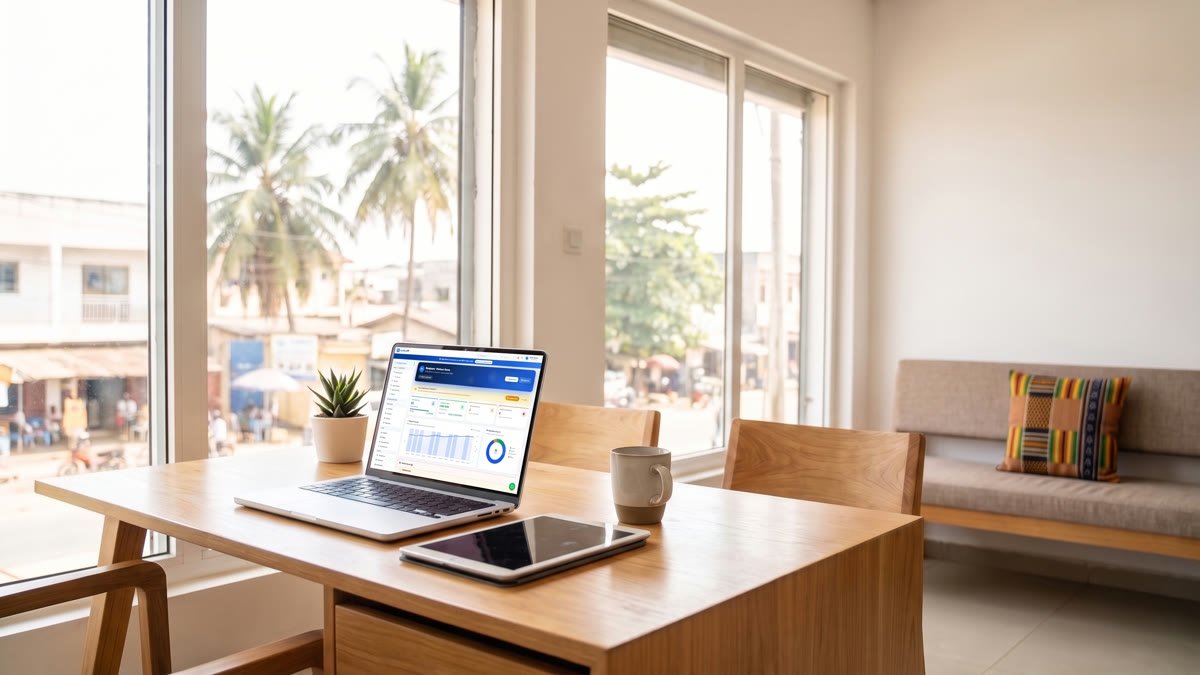 Bureau moderne à Cotonou, Bénin